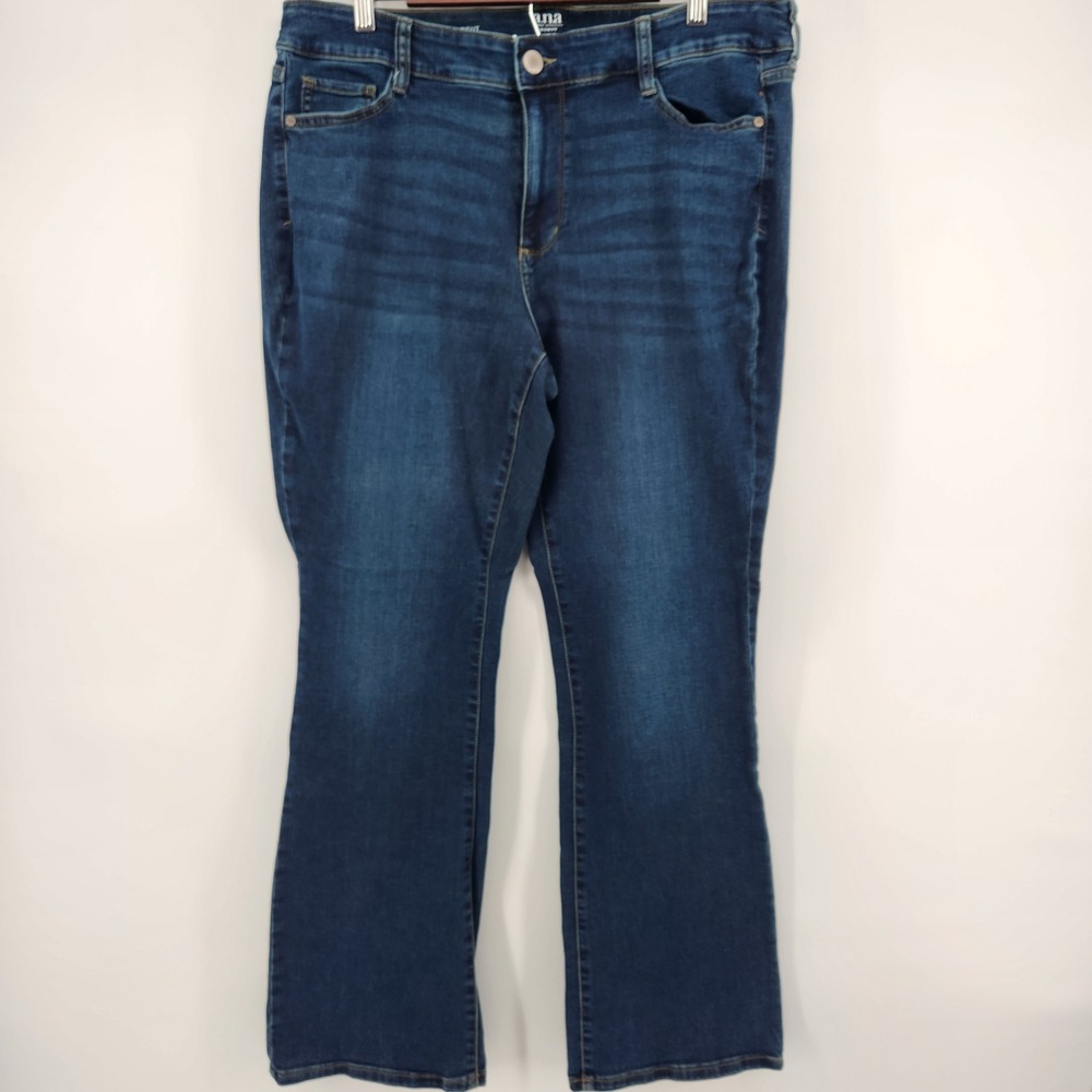 Ana A New Approach Woman Dark Wash Bootcut Jeans Blue Denim Size 18W cowgirl